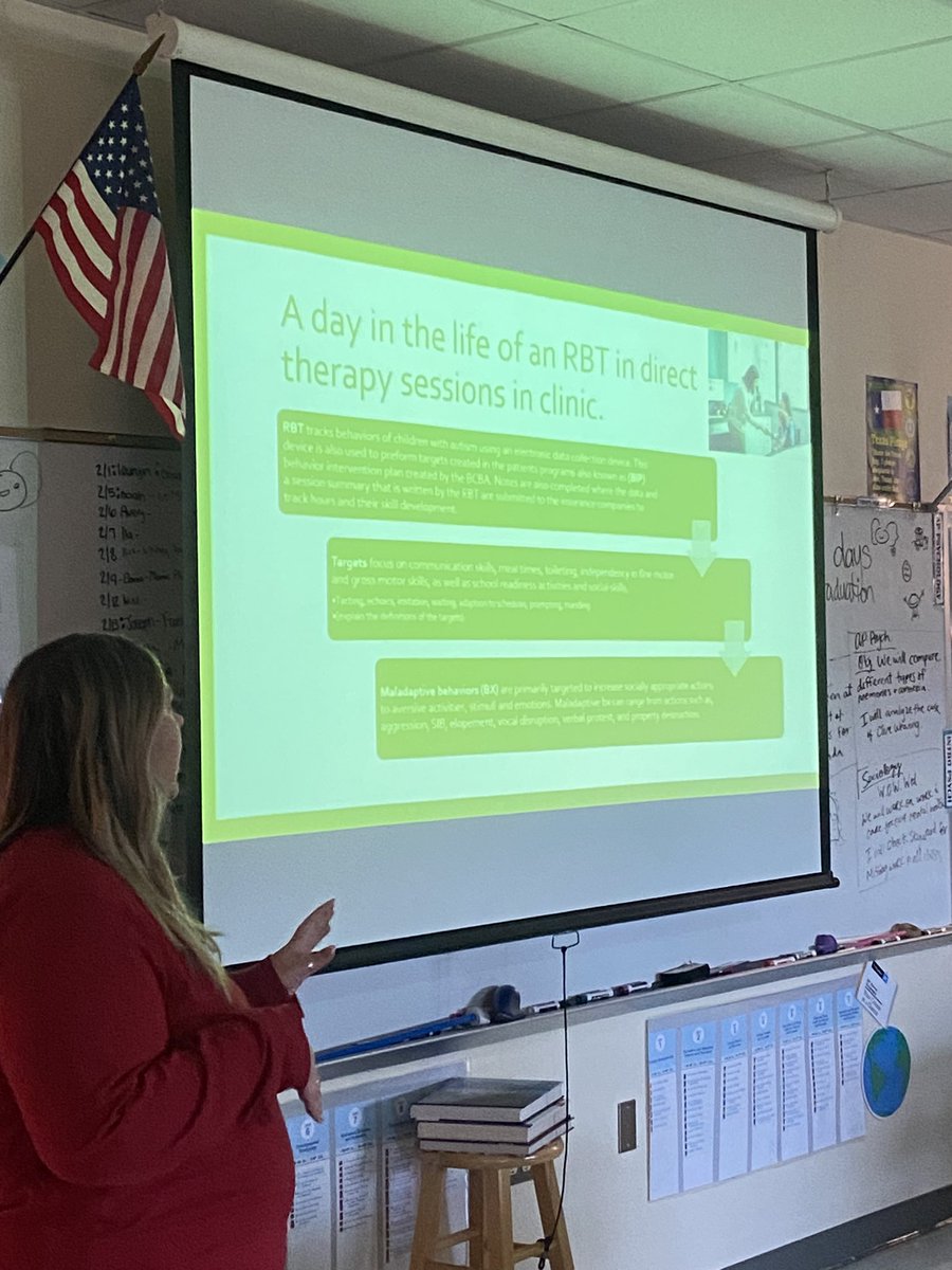 ROHSapPSYCH's tweet photo. Today at Psych Club my former student shared about her work as an RBT! As a Senior Registered Behavior Technician she works with children with autism in supporting their developmental skills. We just finished our unit on Behaviorism and this was a perfect tie-in!
@rohighschool https://t.co/4ixugG87NF
