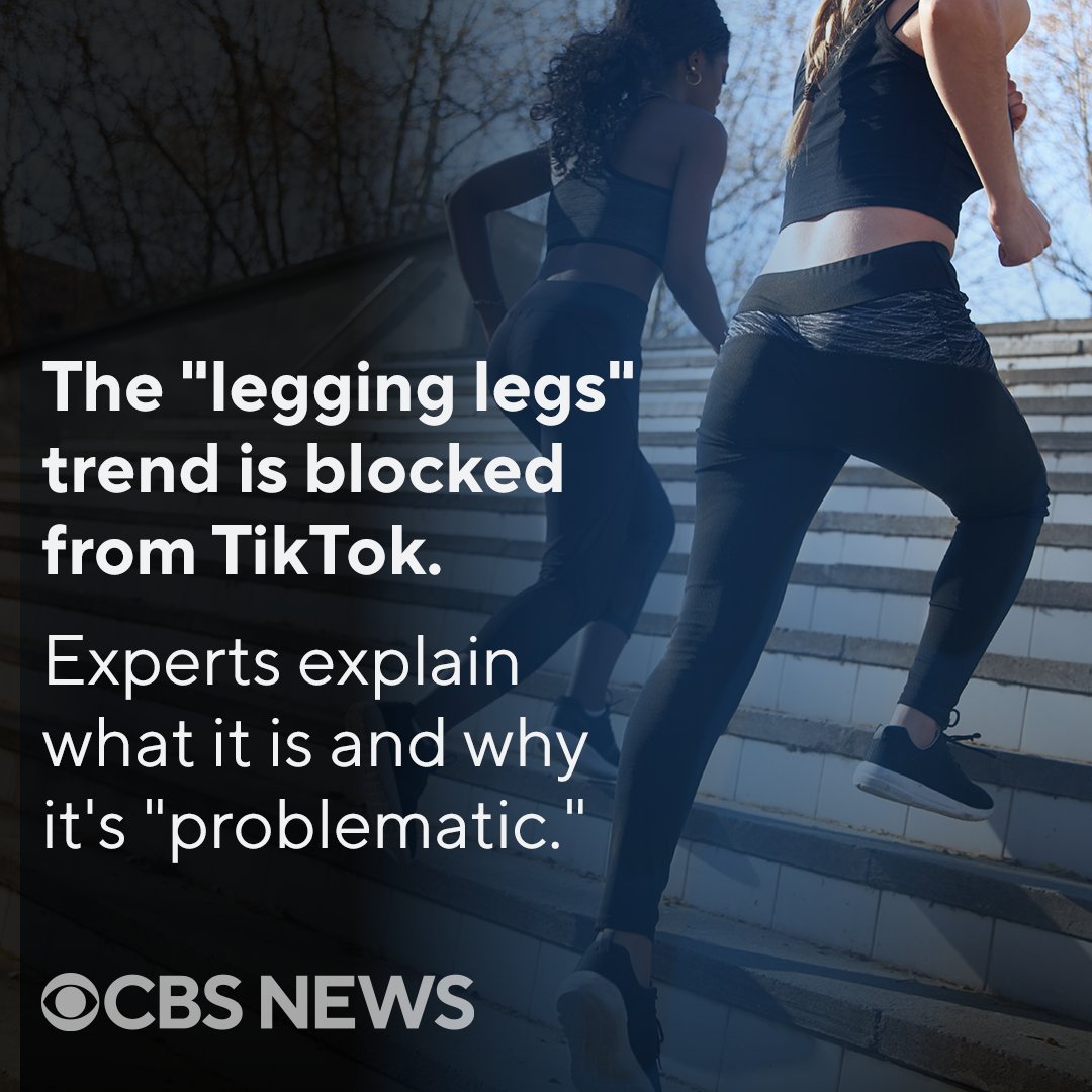 CBS News on X: Legging legs caught on as a description of the