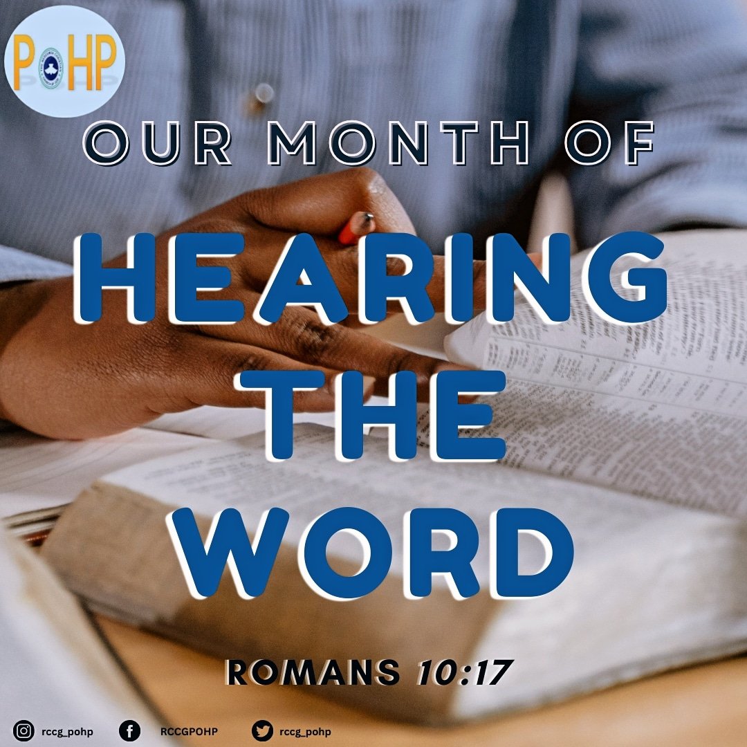 Welcome to our month of Hearing the word.

May you grow in Faith by hearing God's words, not just any words, in the name of Jesus Christ.

#FaithbyHearingtheWordofGod