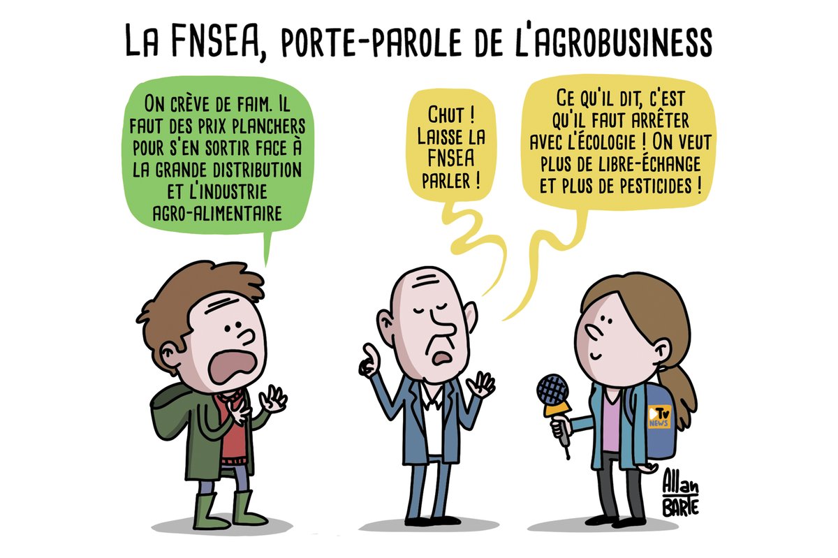 🔴Crise agricole : vers un recul écologique et social orchestré par la FNSEA et l’agrobusiness ? A dérouler 🧶 1/21 #AgriculteursEnColere