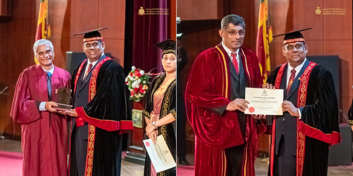 ColomboUni's tweet image. Vice Chancellor’s Awards for Research Excellence recognize academic staff for outstanding research contributions to the University community. Seven awards were presented during the Postgraduate Convocation 2022.
cmb.ac.lk/vice-chancello…
#Convocation2022