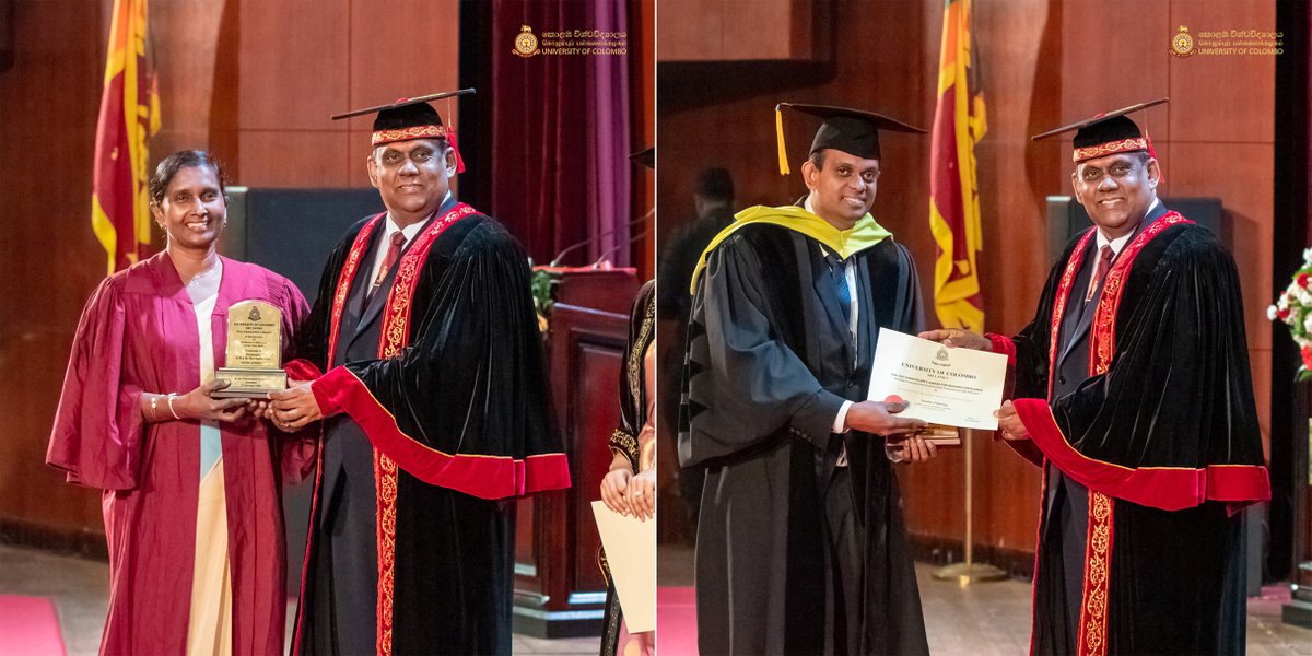 ColomboUni's tweet image. Vice Chancellor’s Awards for Research Excellence recognize academic staff for outstanding research contributions to the University community. Seven awards were presented during the Postgraduate Convocation 2022.
cmb.ac.lk/vice-chancello…
#Convocation2022