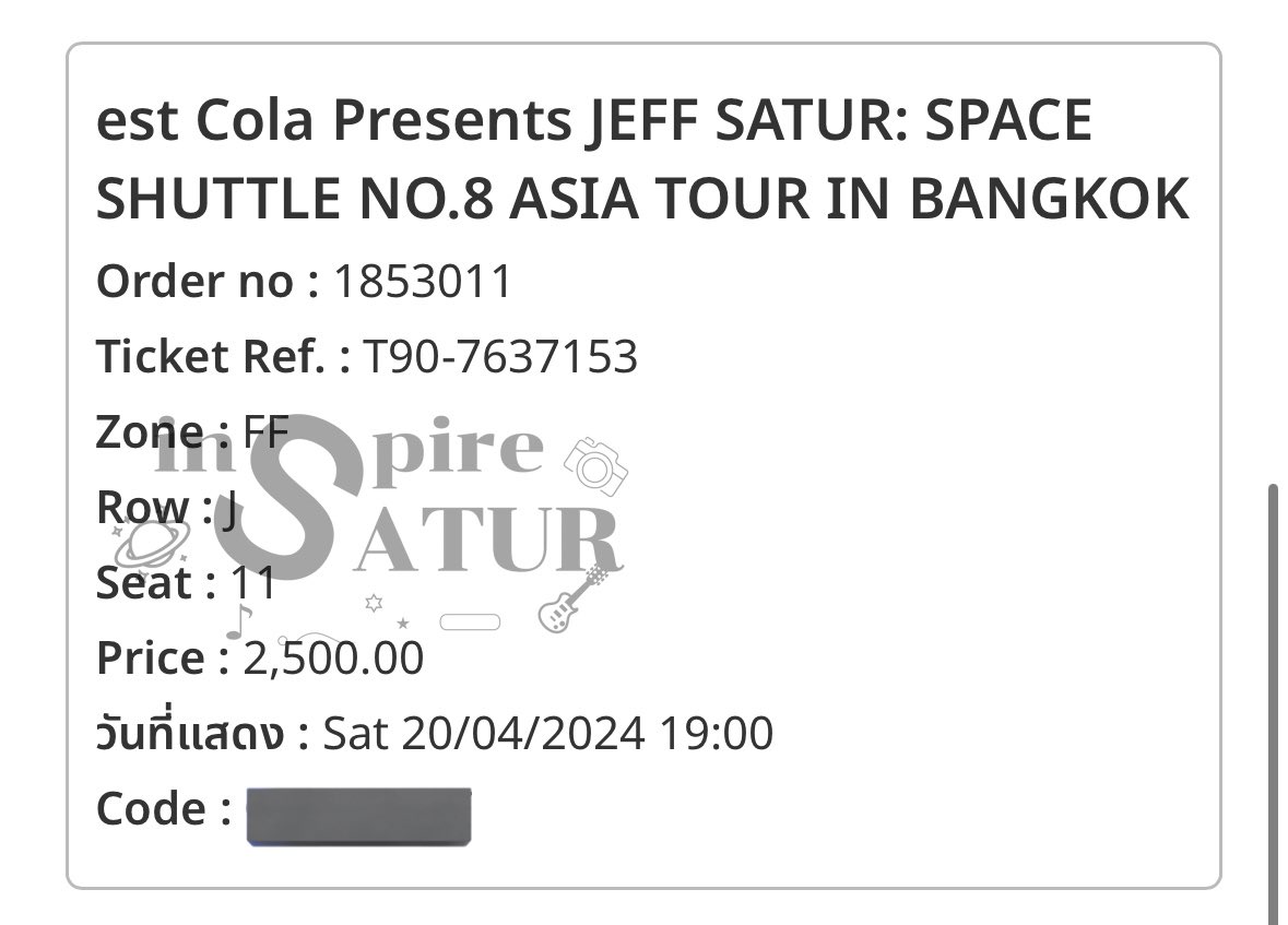 inspiresatur's tweet photo. แก้บนจ้า || ได้บัตรตามที่หวังแล้ว ขอแจกบัตร 2,500฿ ให้คุณวันเสาร์ 1 ใบ

กติไก่ แฮ่!!! กติกา

✨ เป็นคุณวันเสาร์ตัวจริง เสียงจริง เท่านั้น
✨ คอมเม้นใต้โพสบอกเหตุผลว่าทำไมถึงอยากไปคอนเสิร์ตเจฟ ซาเตอร์
✨ อย่าลืมรีทวิตนี้ด้วยน๊า
✨ ประกาศผลหลังจบงานวันเกิดพี่เจฟ

‧₊˚✧ @jeffsatur ✨🪐 #JeffSatur ✧˚₊‧ 
 #JeffSaturSpaceShuttleNo8BKK