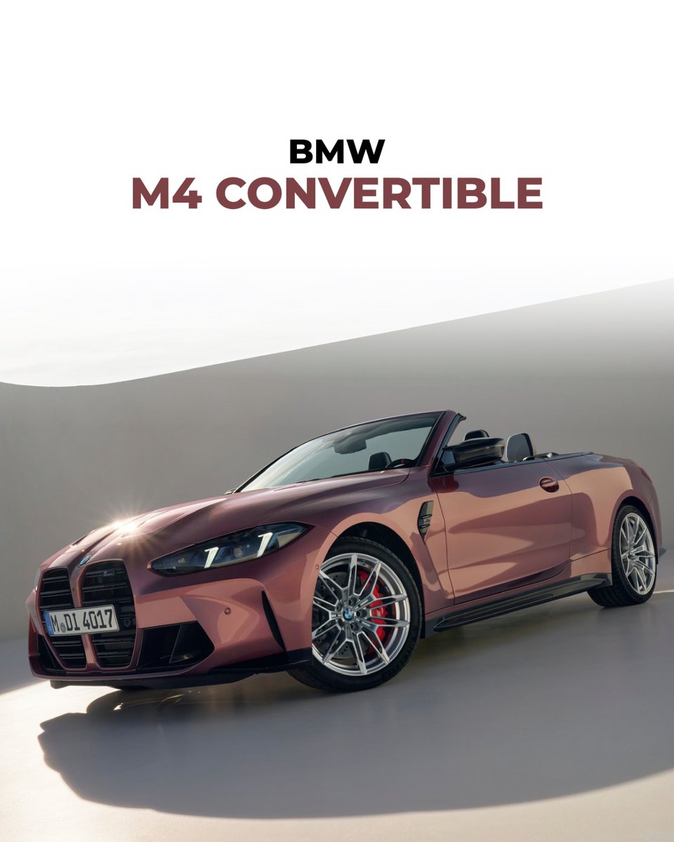 CarWale's tweet photo. The updated #BMWM4 gets subtle styling tweaks and bumped up power!
-New LED headlight design
-Laser accents on tail lamps
-Flat bottom steering wheel with Alcantara finish
-14.9-inch touchscreen infotainment
-12.3-inch digital instrument cluster
#BMW #M4Convertible #CWPhotos https://t.co/DSESXspCho