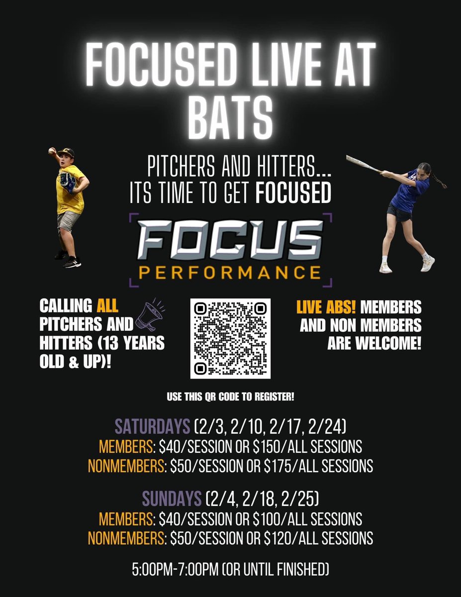 🚨Attention ⚾️ and 🥎 players in the Fredericksburg area looking to test their ❄️ training. We are offering 7 Live AB Sessions in a controlled environment where pitchers can test their pitches, hitters can test their swings, and catchers can clean up their glove work! 💥🚀💣🎯