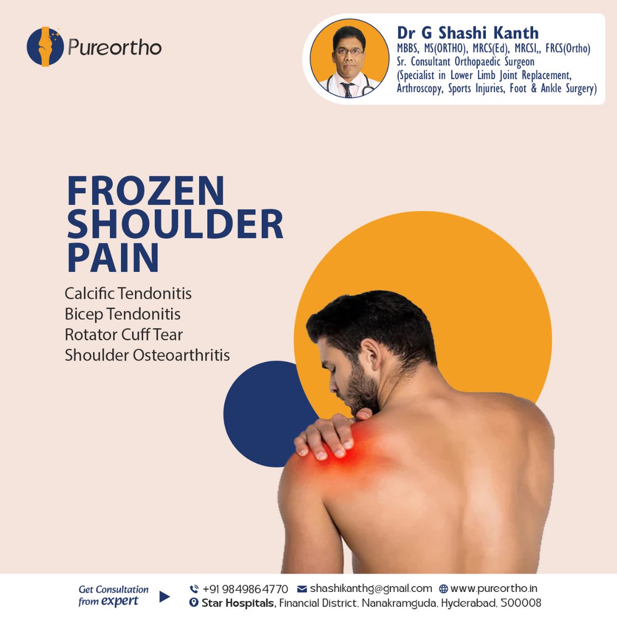 🌟 Say goodbye to Frozen Shoulder Pain, Calcific Tendonitis, Bicep Tendonitis, Rotator Cuff Tears, and Shoulder Osteoarthritis. Our expert care, your pain-free journey

#FrozenShoulderNoMore #OrthopedicHealing #TendonitisFree #RotatorCuffRecovery #PainFreeLiving #OrthoExperts