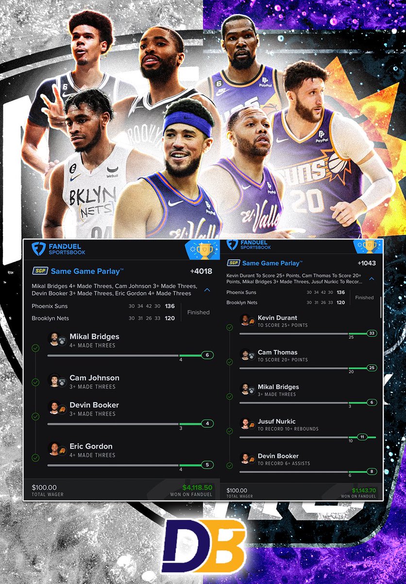 DevinsBookie's tweet photo. Suns game💰 

✅ +1043
✅ +4018

BOTH posted on Twitter💎

50% off your first month using this link: https://t.co/KnoO5gN7gU https://t.co/QOp1bTsxAG