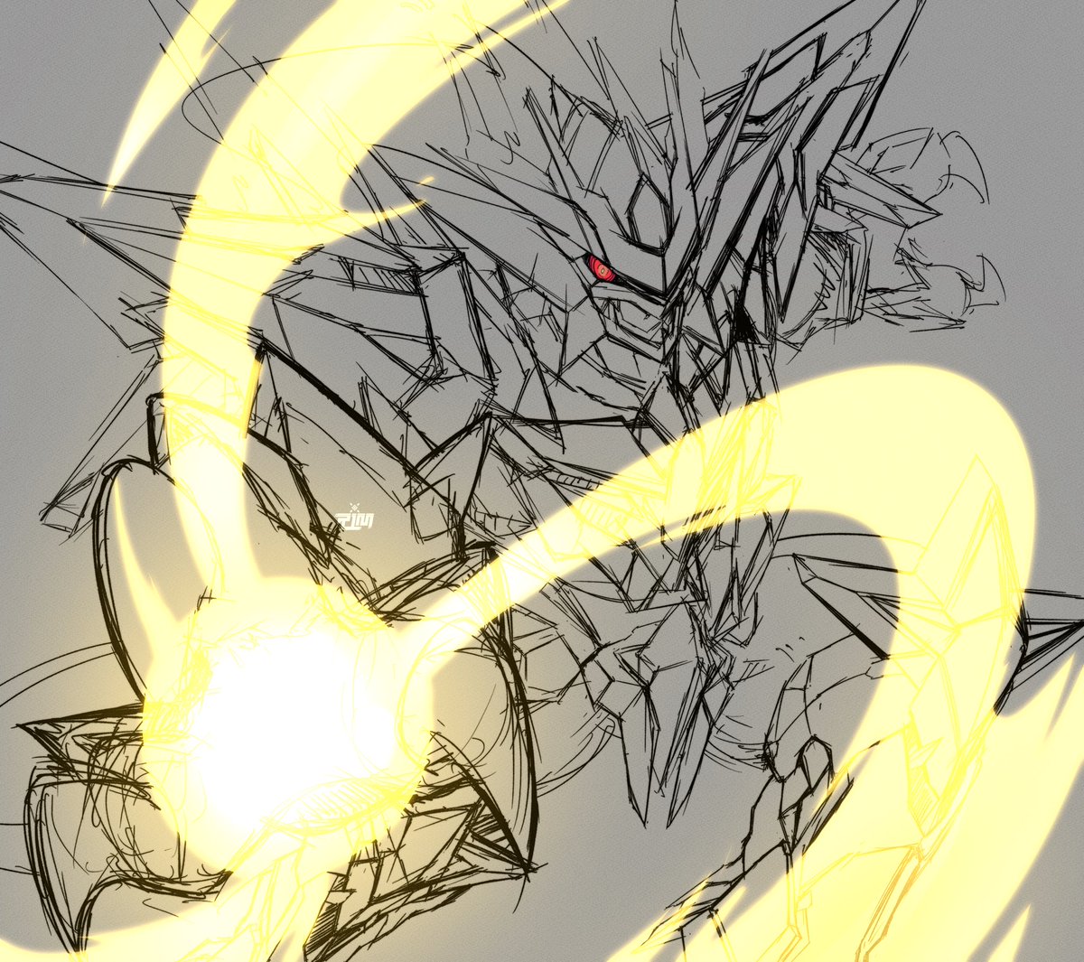 Magnamon X-Antibody Gold Digizoid Sketch

#Digimon #デジモン