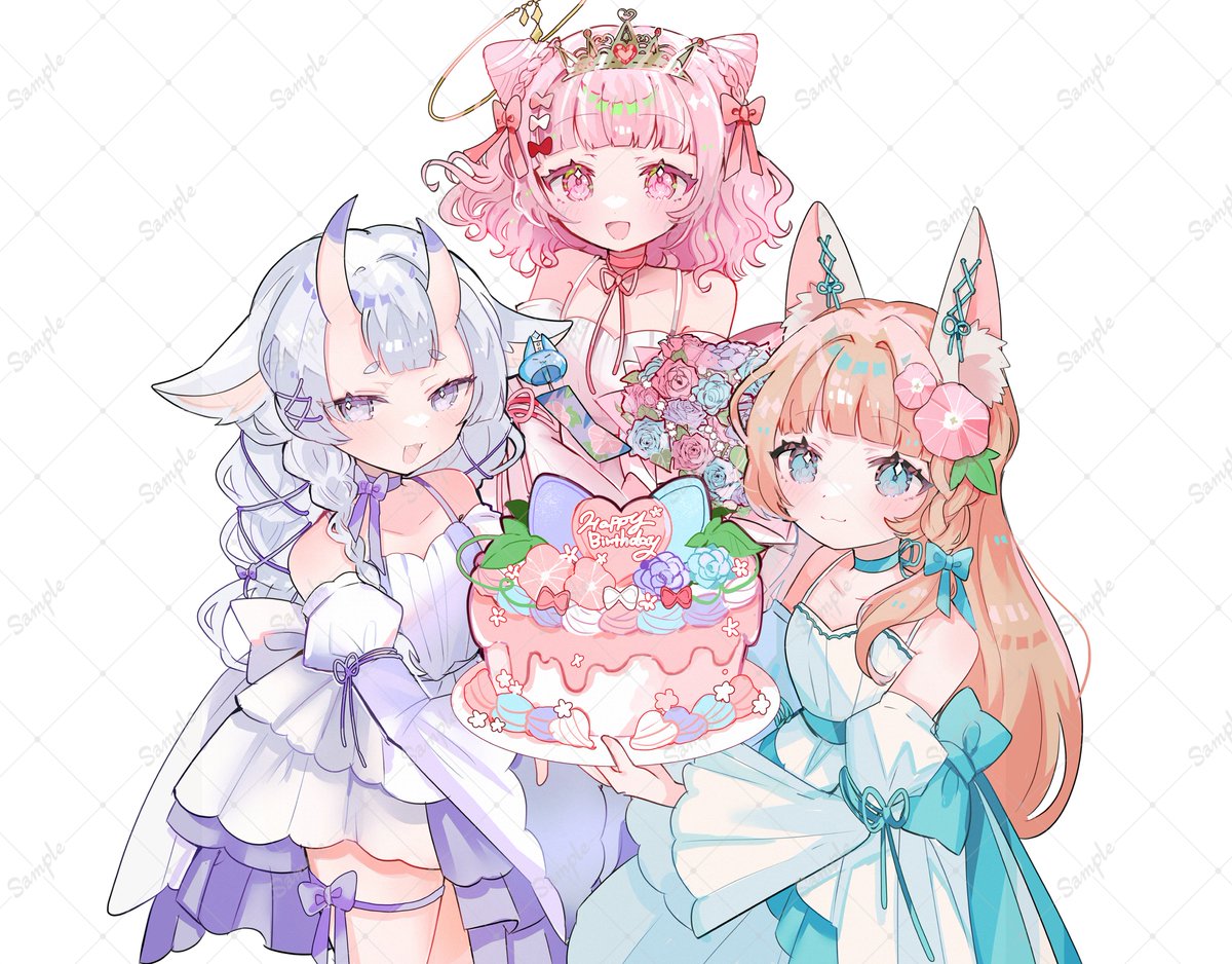 「【お仕事告知】B-production所属のVライバー『蕣 明歌音』様のお誕生日」|ビコのイラスト