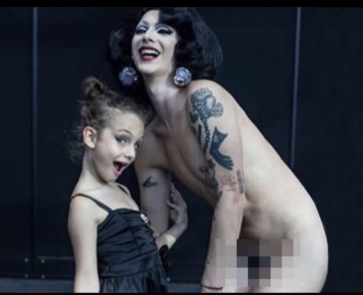 sappholives83's tweet photo. The #trans community not only thinks this is acceptable, they viciously attacked everyone who objected to it.
Remember, opposing the sexual exploitation of children is #transphobia.
#DragIsNotForKids https://t.co/BL5D95IOrE