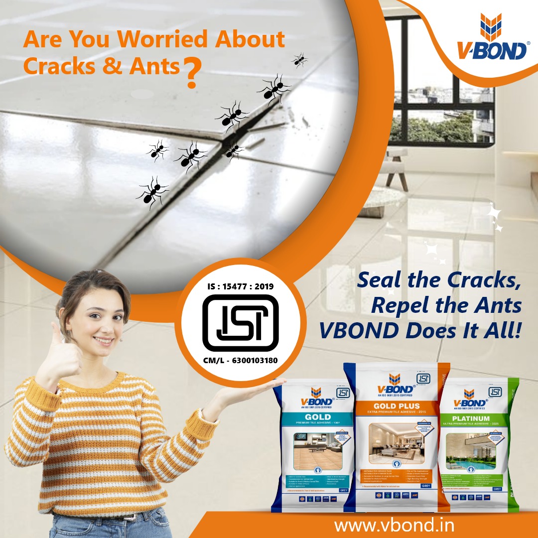 Cracks stressing you out? Ants bugging you? VBond is the answer! 🚪✨ Seal the cracks, repel the ants – problem solved! #vbondmagic #homeimprovement #crackseal #crackfreeliving #antout #antsolutions #SayNoToCracks #AntFreeLiving #VBondEffect #tileadhesives #vbondadhesive #vbond