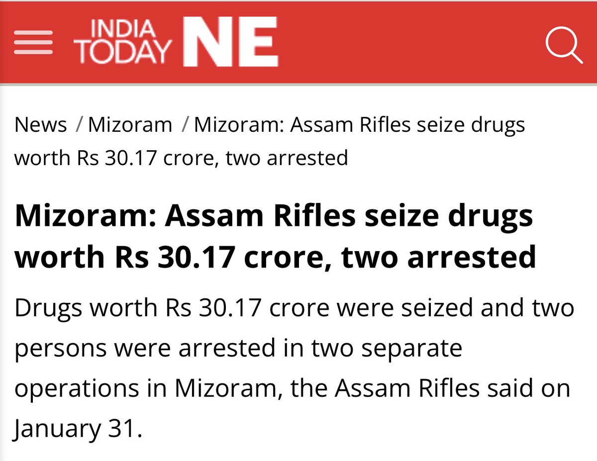 🚨 Hi #mizoram !!!!! Is this the main reason for your opposition to the removal of FMR and Border Fencing construction along the Myanmar border? Ufff, you people will have to find another source of income if the central government follows through on its promises. 
Bid farewell to