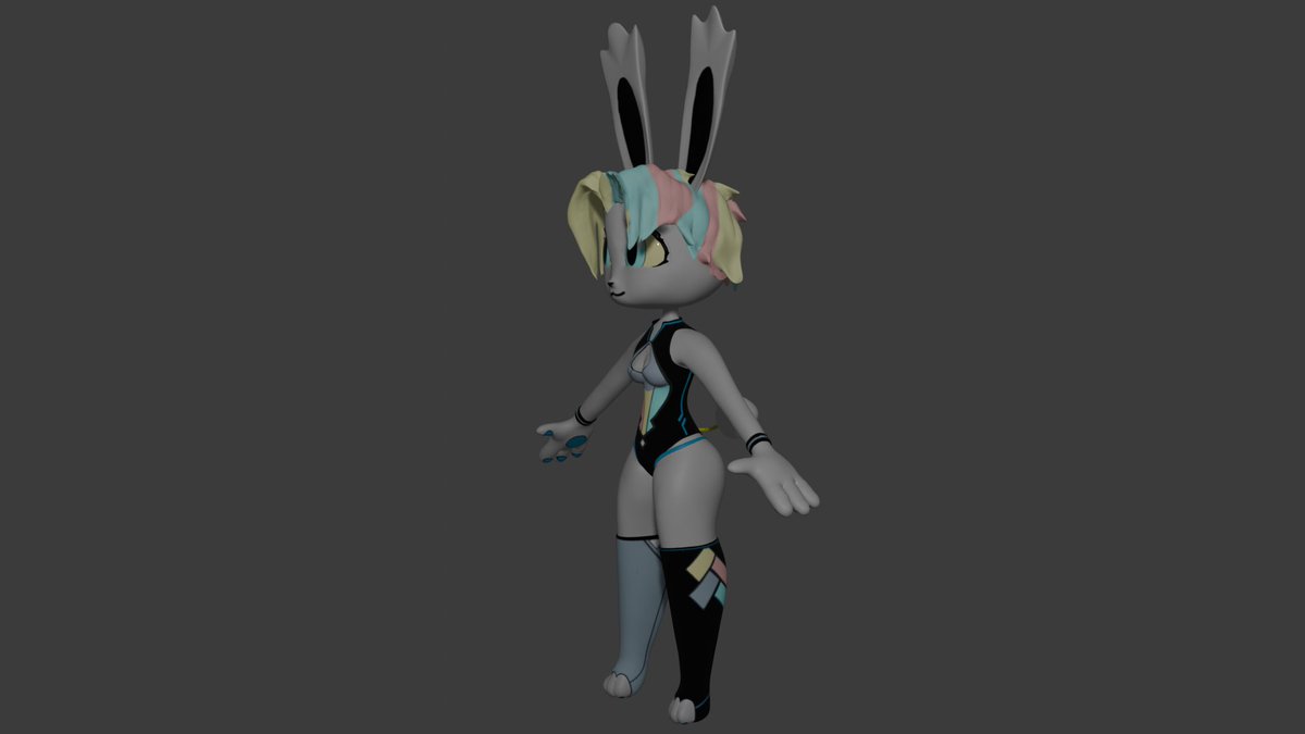 Did a Pix model for <a href="/PiczelTV/">Piczel tv</a>! Rigging it was giving me issues, due to being too high poly. But, everybody knows the power of the A pose