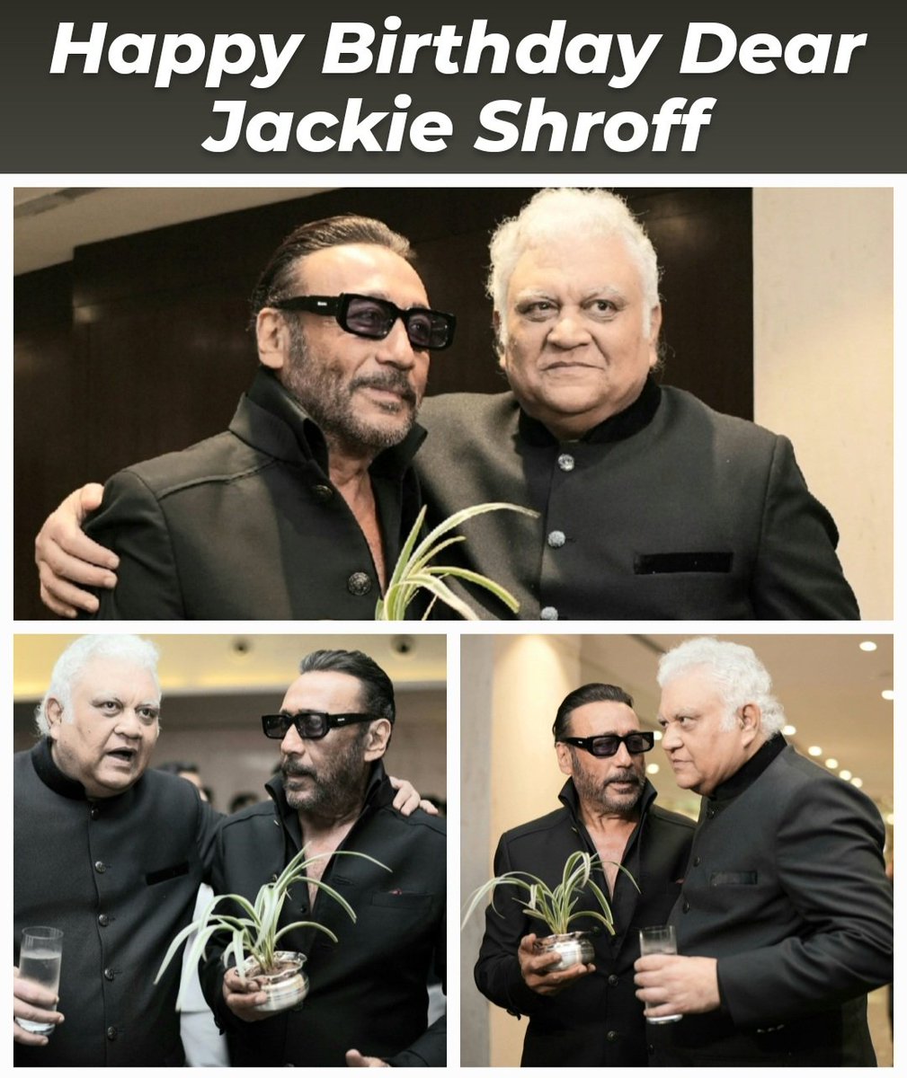 Wishing My Dearest Friend Jackie Shroff @bindasbhidu Many Many Happy Fruitful Returns of the Day . . Cheers Buddy 🥂😘