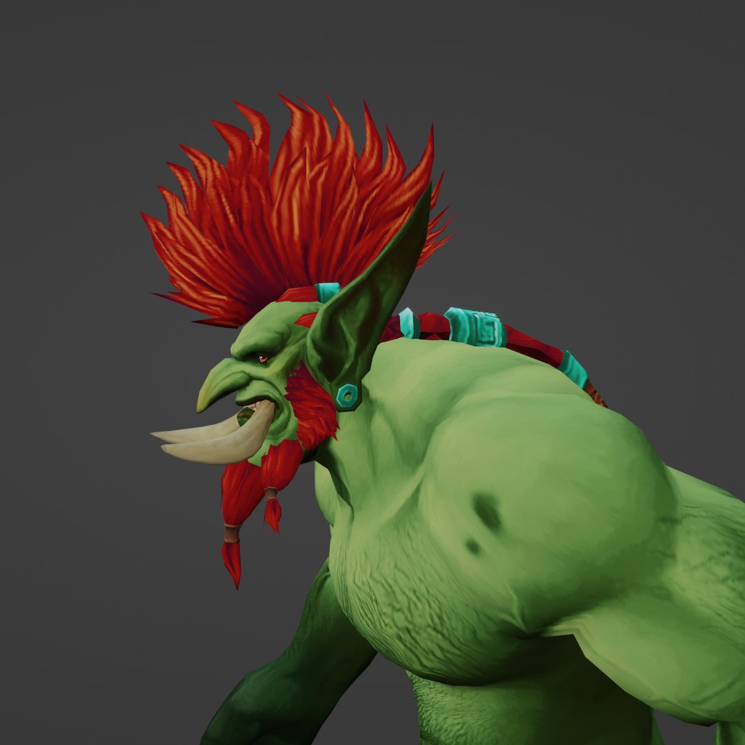 Ramavatarama *Commission Status: CLOSED* (@ramavataramaart) on Twitter photo Amani beard based on Vol'jin's concept #RamaBlends Amani beard based on Vol'jin's concept #RamaBlends