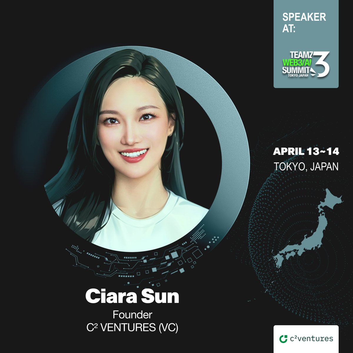 Thrilled to be back at the TEAMZ Web3 / AI Summit 2024 as a speaker, joining forces with @Teamz_inc! Excited that C² Ventures @csquaredvc is co-hosting this year's summit. Eager to connect, share, and gain priceless insights and connections with you all! #TEAMZSummit2024 🚀🤖🌐