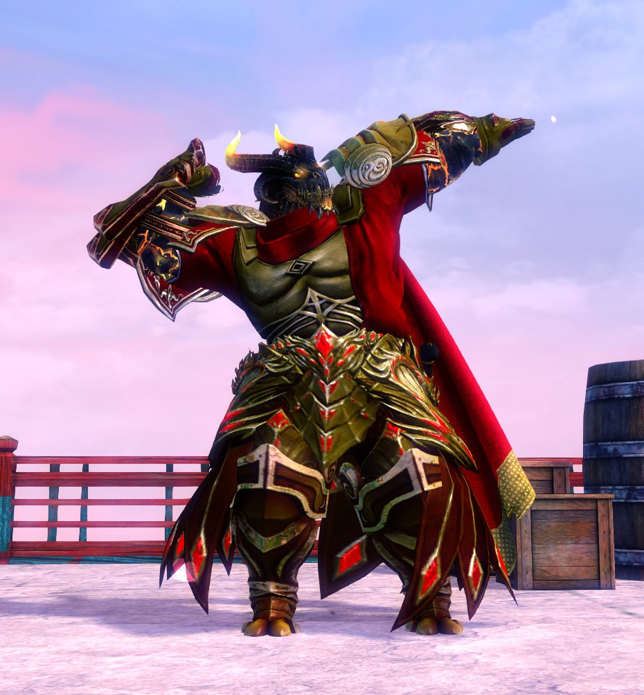 Aw yis! I'm a big bad dragon again! Shymordus masks for everyone!

#gw2 #GuildWars2 #dragons