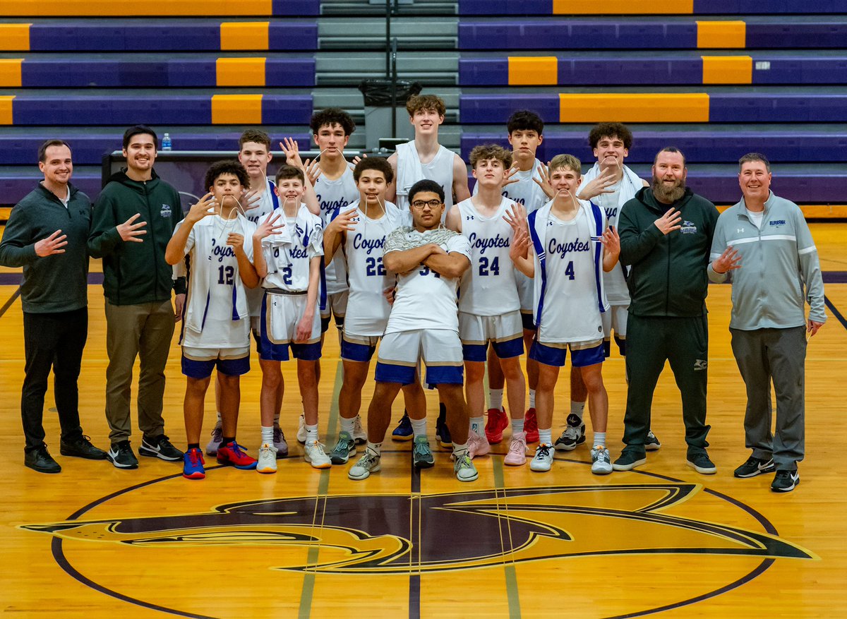 Coyotes win 93-30.  4 consecutive EWAC titles.   Congrats to senior Elijah Kinsey on senior night.