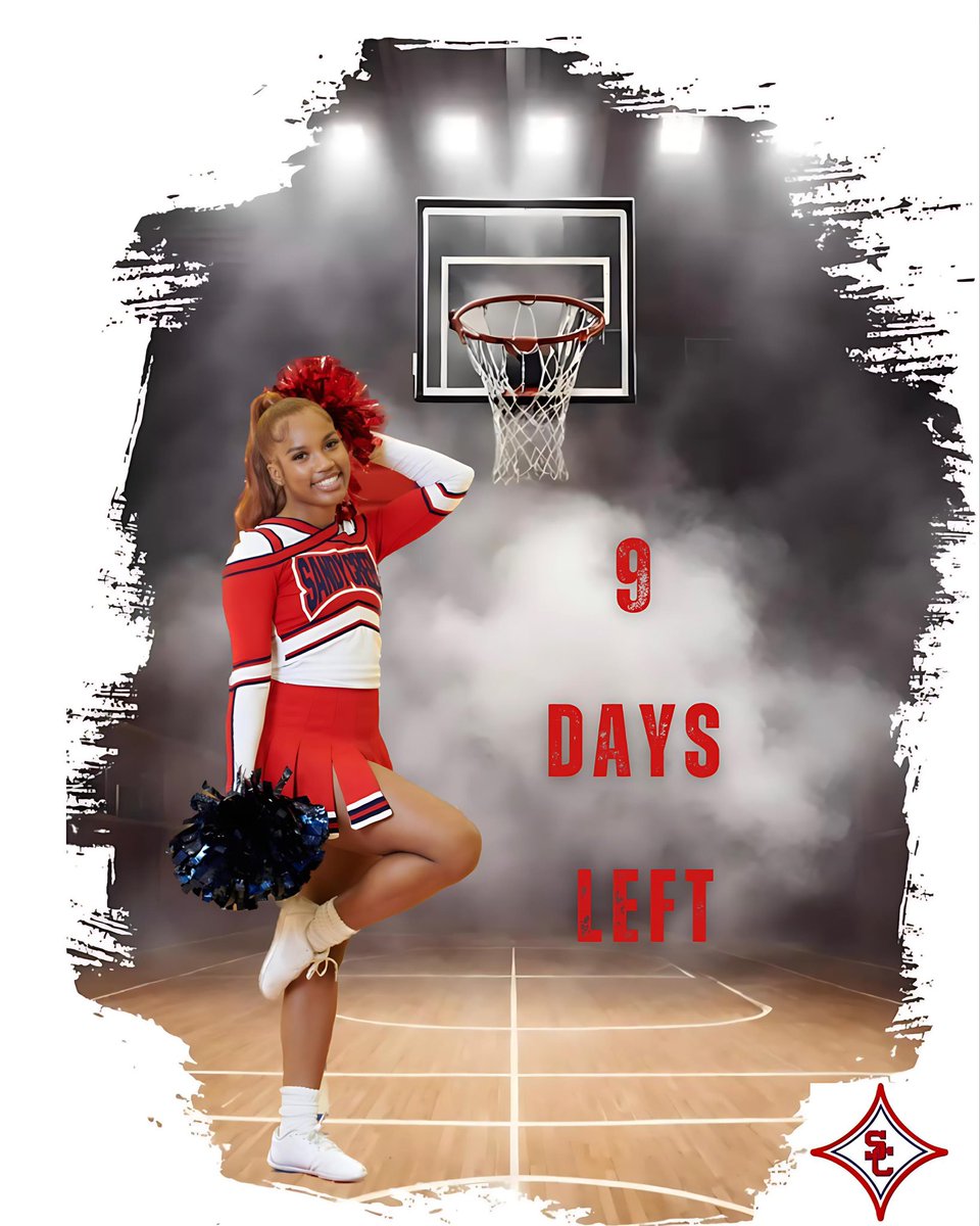 Counting down the days until the spotlight shines on our Cheer 📣 and Basketball 🏀 Seniors! 9️⃣ days left! #blackgirlscheer #dance #creeklife #competitiveadvantage #sandycreek #gocreek #schscheer #basketballcheer #basketball #sandycreekcheerleaders #service #cheer #cheerleader