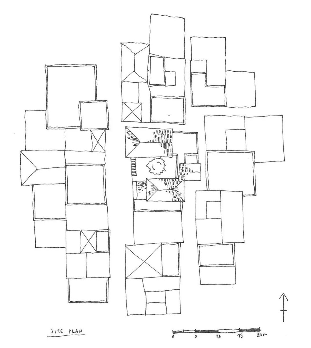 The 2006 Selas House, built using traditional Swahili materials and techniques on Lamu Island, Kenya. Completely handmade, all materials sourced and transported by sailboat and donkey. Lime, wood, coral. Based on a semi-ruined 15-16th c. house. By Urko Sánchez, architect.