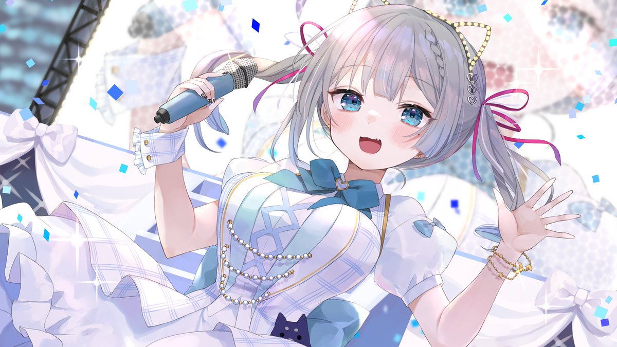湊あくあ 「 胡桃のあさんはじめまして。タツヨシと申します。キラキラした女の子を描くのが大好」|タツヨシ🍫お仕事募集中のイラスト