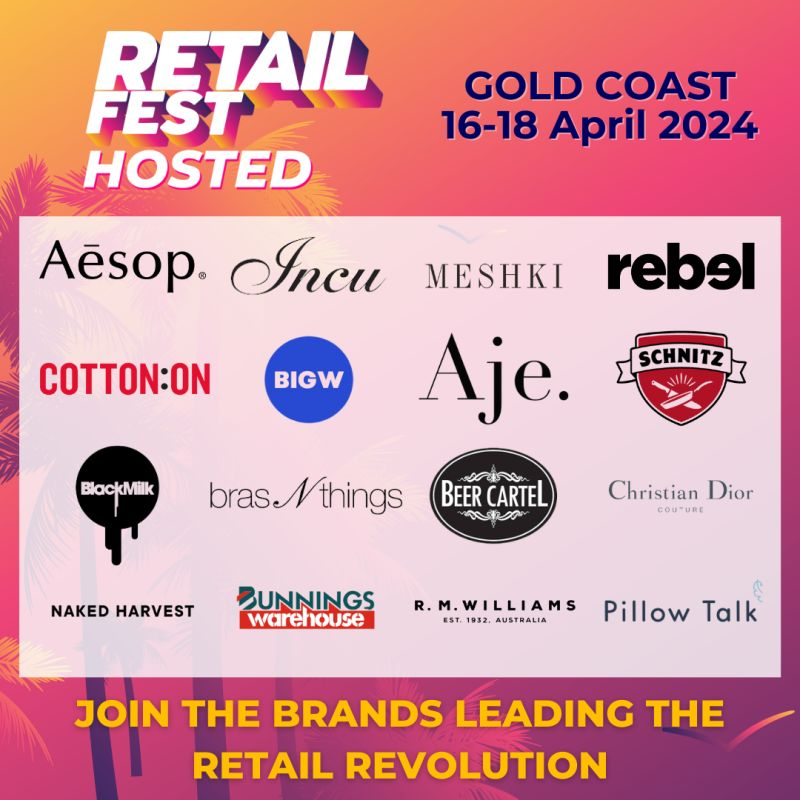 Just received our tickets for the Australian Retail Fest. It looks like some of Australia's finest retailers will be exhibiting and presenting. retailglobal.com.au