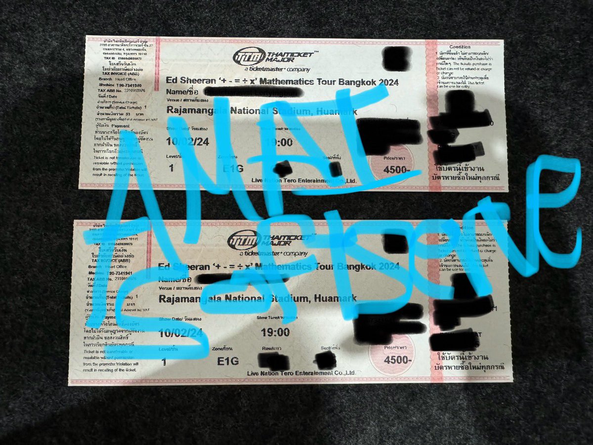📍ประกาศขายบัตร Ed Sheeran 
วันที่ 10 รอบ 1 ทุ่มตรง
โซน E1G
ขอนัดรับทุกกรณีนะคะ

สอบถาม 0644656166

#EdSheeranBKK #EdSheeraninBKK #TheMathematicsBKK #TheMathematicsTourBKK