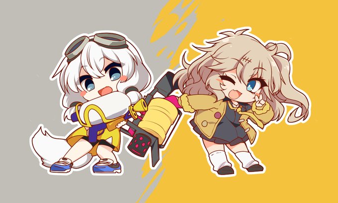 スケブリクで描いた スプラもち子さん&つむつむ