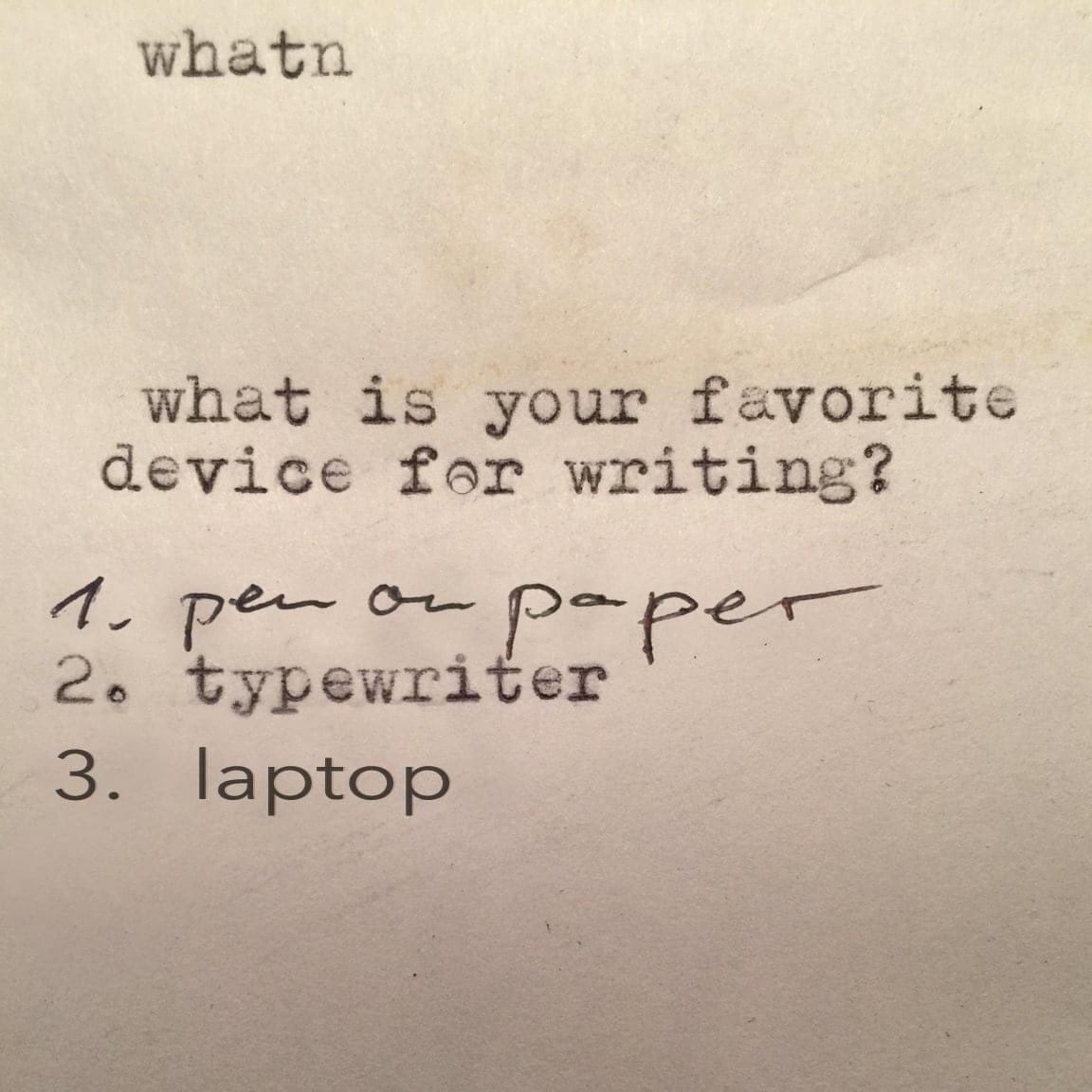 To all the writers…What is your favorite device for writing?