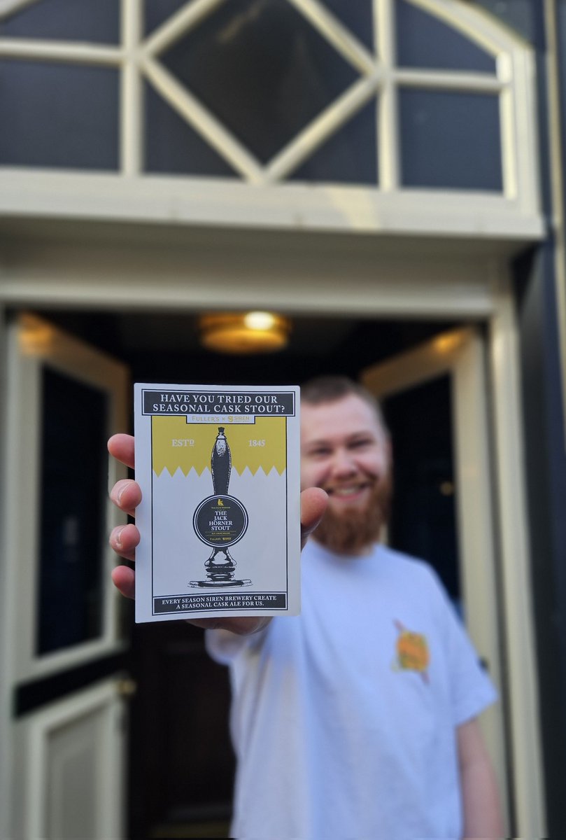 Are you ready to savor the rich, velvety goodness of our seasonal cask stout from <a href="/SirenCraftBrew/">Siren Craft Brew</a> <a href="/London_Pride/">Fuller's London Pride</a> <a href="/JackHornerPub/">The Jack Horner</a>