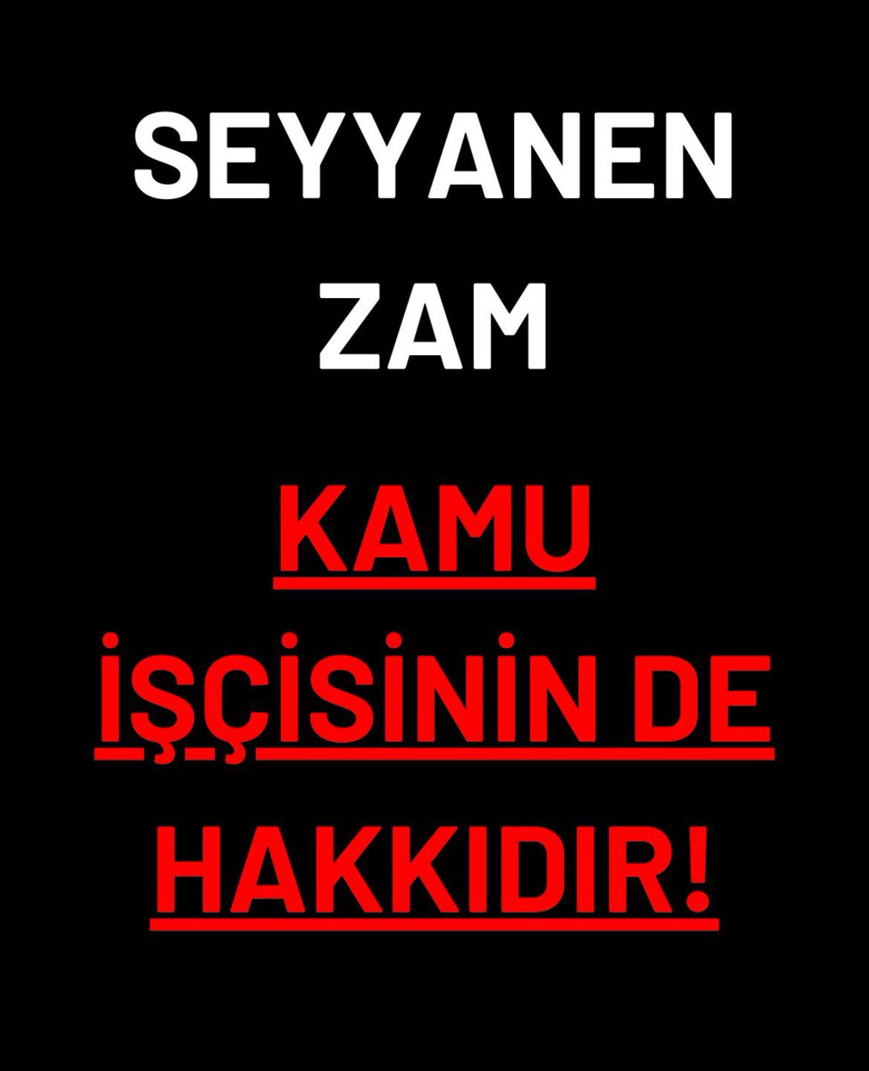 Biri Yer Biri Bakar, Kıyamet Ondan Kopar! 

Asgari ücrete             %49,25
Memura                       %49,25
Memur emeklisine  %49,25
İşçi emeklisine          %49,25
Kamu işçisi                 %32,57
#isciMasadaSatıldı
#iscininumuduRTE
<a href="/turkiskonf/">TÜRK-İŞ</a>
<a href="/RTErdogan/">Recep Tayyip Erdoğan</a>
<a href="/isikhanvedat/">Prof. Dr. Vedat Işıkhan</a>