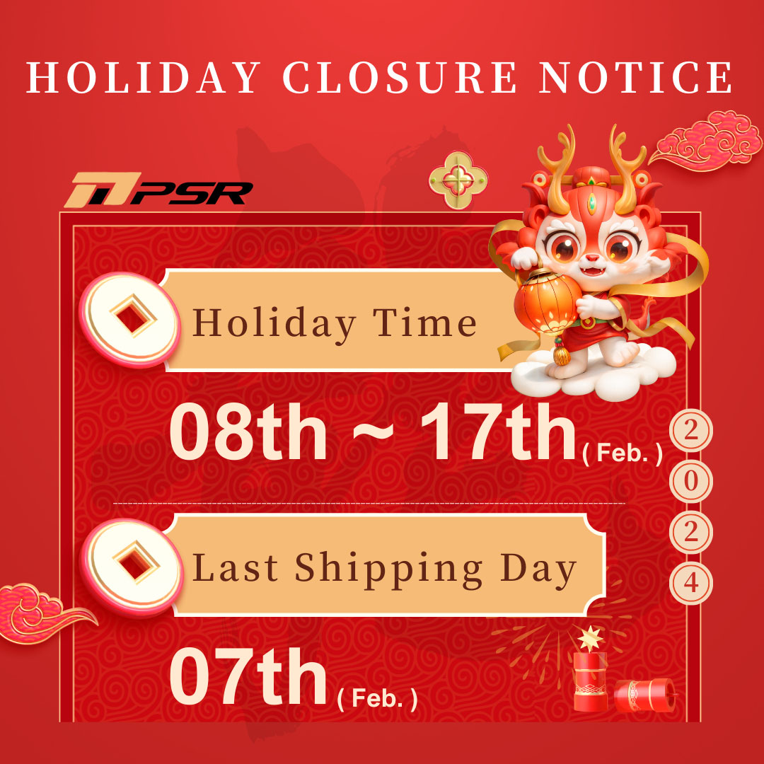 PSR 春節休業についてのご案内
2024年2月8日~2月17日は休業とさせていただきます。
ホームページと代理店のご注文は休業中でも受け付けております。メールとメッセージは対応可能です。ご遠慮なく、お問い合わせてください。
あらかじめご了承くださいませ。
#タービン #psr #pulsar #pulsarturbo