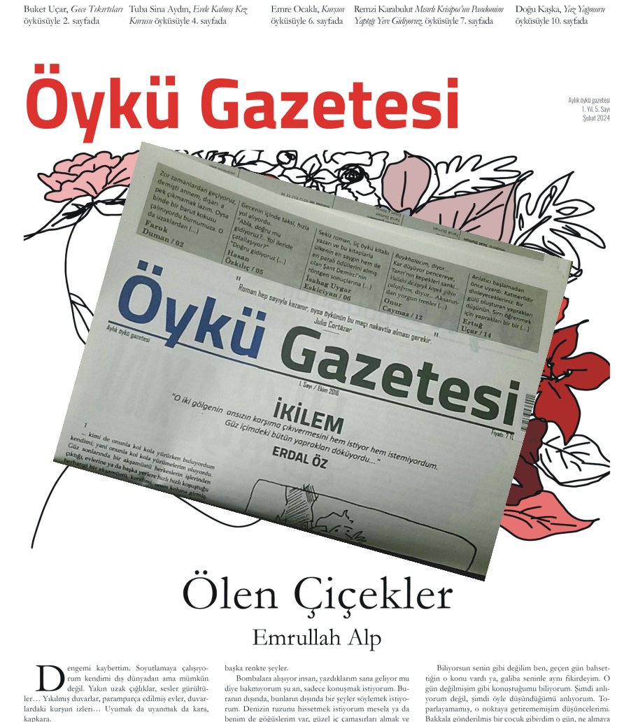 Öykü Gazetesi ilk günün heyecanıyla  yayına devam ediyor. Öyküleriyle katkı sunan yazarlarımıza ve okuyucularımıza teşekkür ederiz. Yeni sayımız da ilk sayının ruhuyla veveya.net'te.