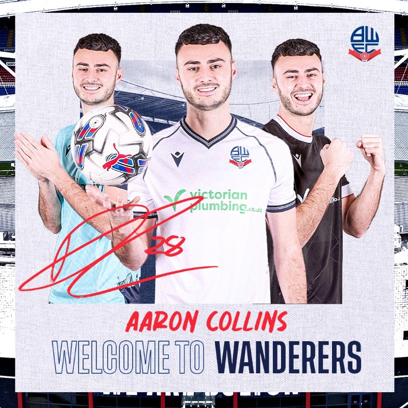 OfficialBWFC's tweet photo. ✍️ We are delighted to confirm the signing of striker Aaron Collins from Bristol Rovers for an undisclosed fee!

Welcome, @aaroncollinsx 🤍

#bwfc