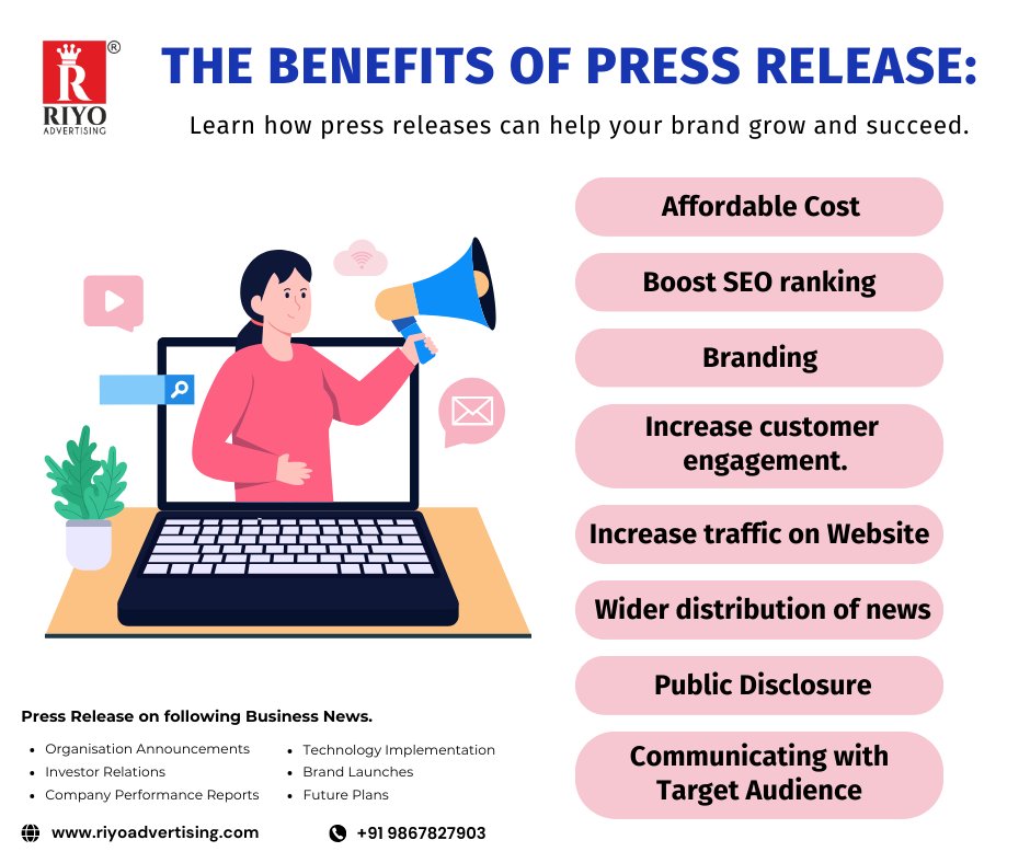 digitalpressR's tweet photo. The Benefits of Press Release:
Learn how press releases can help your brand grow and succeed.

#digitalpressrelease #digitalpress #news #india #digitalnews #digitalnews #DigitalNewsSource #digitalnewsagency https://t.co/nBmjyMtw72