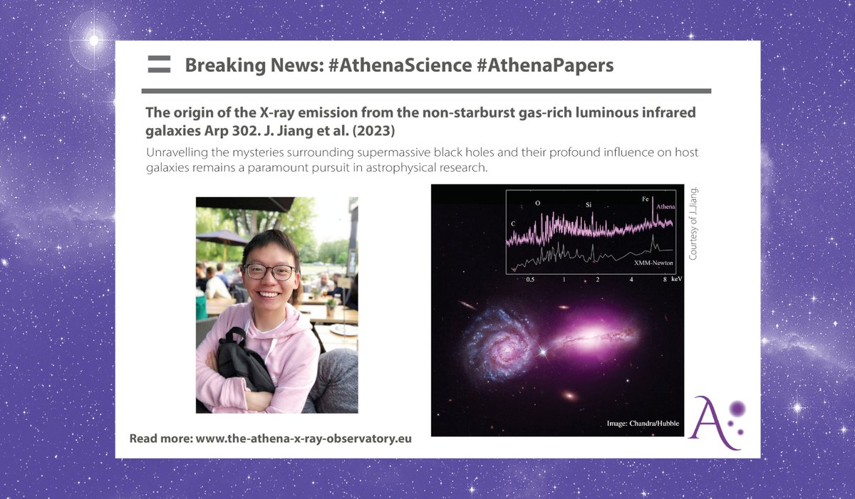 AthenaXobs's tweet photo. Bringing #AthenaScience #AthenaPapers #Papertime!
✏️ Summary of the paper: The origin of the X-ray emission from the non-starburst gas-rich luminous infrared galaxies Arp 302, by J. Jiang @cambridge_astro
🔗 https://t.co/w5Fuiawb0V https://t.co/hvyLihy3Ew