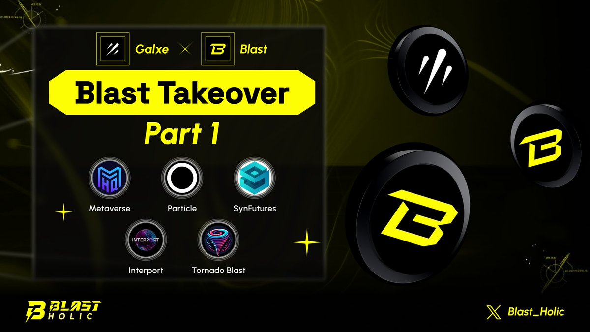 Blast_Holic's tweet photo. 💥 Welcome to the Blast Takeover Part I 

Join us to participate in @Galxe campaigns to dive deep into the @Blast_L2 Ecosystem for a chance to receive potential $BLAST airdrop!

👉 Explore now: https://t.co/SL5hnOXrcQ

#Blast #Blast_L2 https://t.co/W6ucFU7t4U