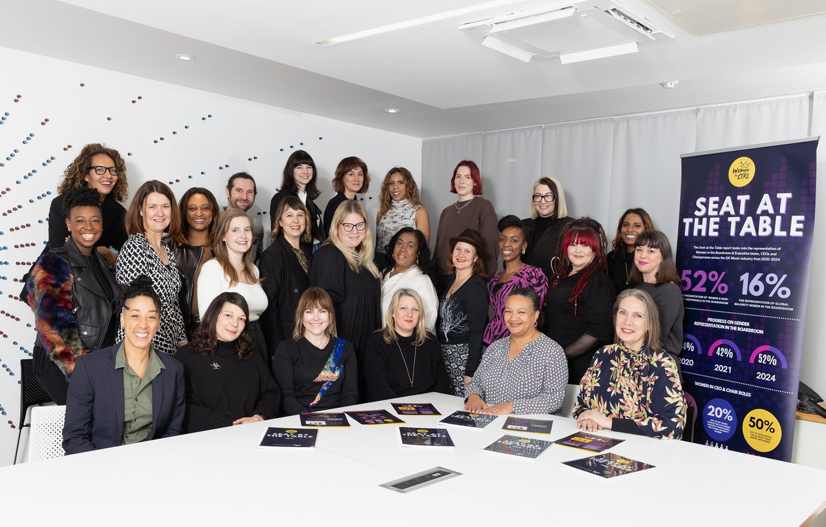 Historic News in the Music Industry! The 'Seat at the Table 2024' report is out now, marking a significant milestone with 52% representation of women on UK music trade body boards. #SeatAtTheTable womeninctrl.com/satt2024/