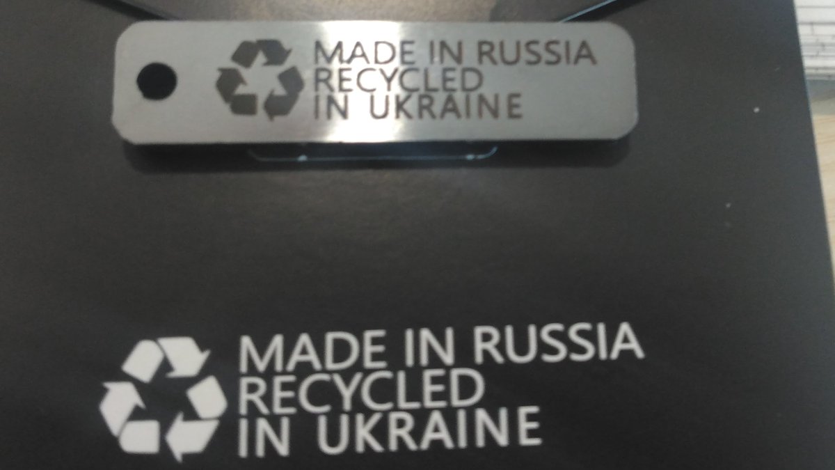 HarmenFS's tweet image. #Ukraine war humor:
"Made in Russia,
recycled in Ukraine"