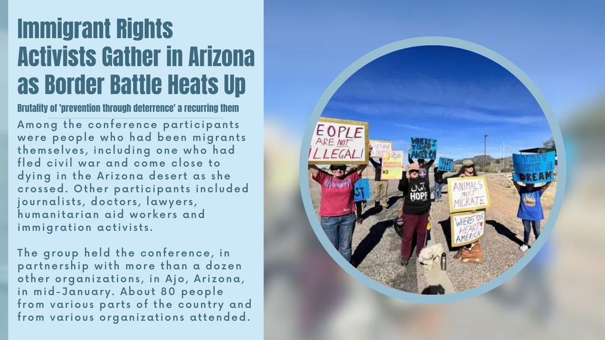 Read the first of a series of articles on the recent conference held by @WitnessBorder in Az. peoplestribune.org/2024/01/immigr… #SaveAsylum #WelcomeWithDignity #SupportImmigrants #ProtectImmigrants
