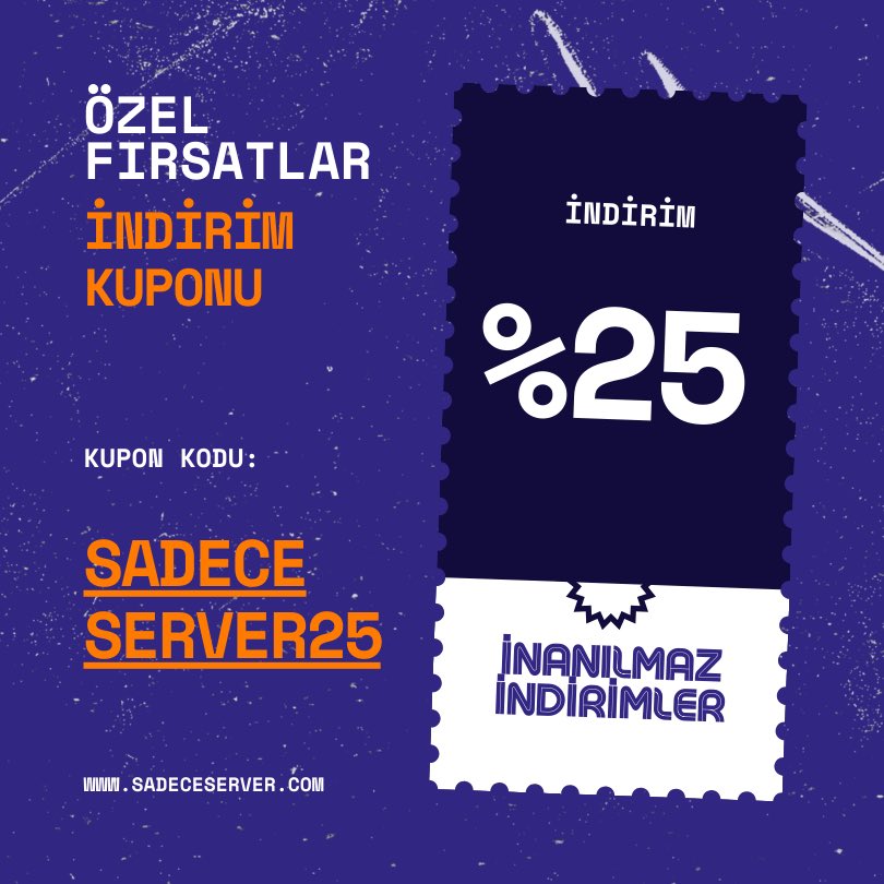 Her zaman kaliteli, her zaman uygun fiyatlı. Tüm hizmetlerde indirimlere ek, ekstra indirim fırsatı! sadeceserver.com