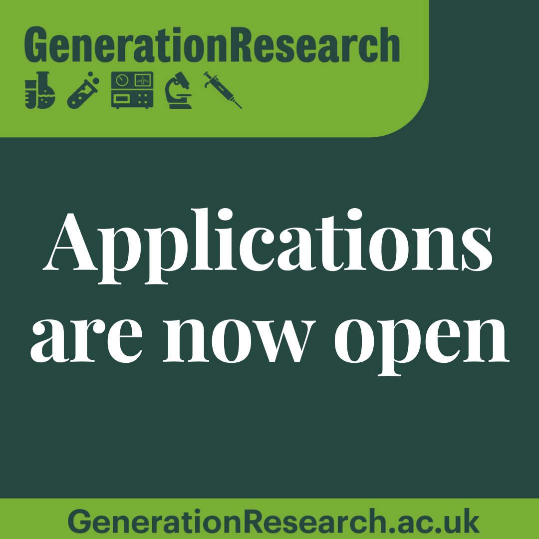 Our GenerationResearch Summer Studentships are LIVE! 8-12 weeks fully paid studentships available for students at the University of York and across Yorkshire (please check the projects for eligibility criteria) Find out more: bit.ly/3O94mDS #GenerationResearch