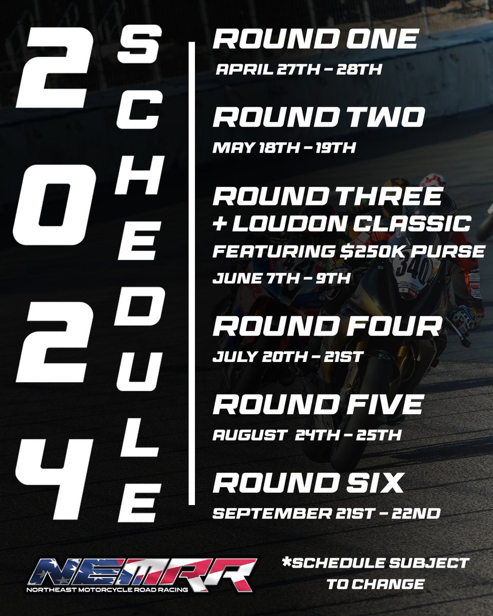 B4evaKool's tweet photo. 2024 schedules are out! Here are a few series you can participate in and/or spectate. #bike #bikelife #motorcycle #motorcyclelife #motorcycleracing #raceamotorcycle #racetrack #race #racing #fast #be4evakool
#motul #gopro #ogio #engineice #motogp #fitness #gofast https://t.co/hHZR0tzoap