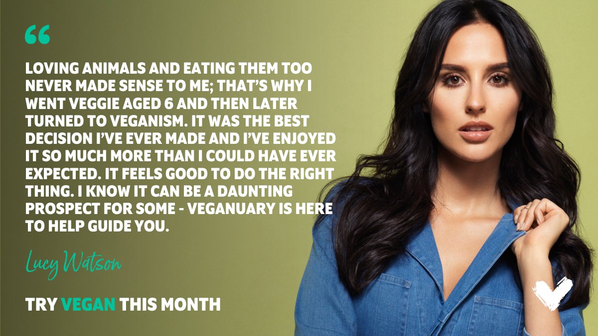 Wishing a very happy birthday to #Veganuary Ambassador, TV personality & entrepreneur, @imLucyWatson today! 🎉 Thank you for your continued support for us and the vegan movement. 💚