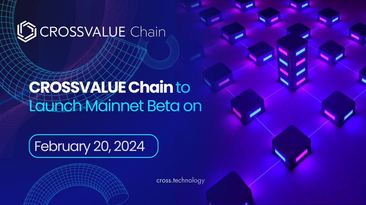 Xenea_jp's tweet image. CROSSVALUE Chain の #メインネット ベータ版を2024年2月20日リリース✨

#CROSSVALUEChain は、IEEE認定の強固なプロトコルを備えたレイヤー1  #ブロックチェークラウド🔐

エンタープライズ、金融、行政機関向けの革新的なソリューションを提供⚡️

詳細はこちら：
cross.technology/jp/news2024020…