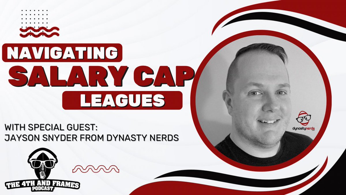 FantasyInFrames's tweet photo. #4thAndFrames: Salary Cap Leagues: A Primer with special guest from @DynastyNerds @Spydes78 along with @RManuelSports, @Drew3MR, & @FFChrisB
📺📱YouTube: https://t.co/oVkEGxQRHN
🎙️🎧 Spotify: https://t.co/XZt8pyVpxA
🎙️🎧 Apple: https://t.co/W2nv0KMNH4
#FantasyFootball https://t.co/JIEDO5raTa