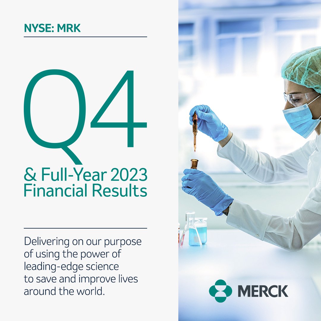 Our Q4 and full-year 2023 #earnings results are live. Check out our full $MRK financial summary and key highlights: merck.us/3SmwfcT