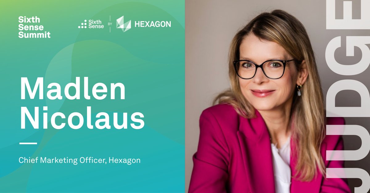 Madlen Nicolaus (@madlennicolaus) on Twitter photo Next Wednesday, I will be on the judging panel at the #SixthSenseSummit, the flagship event of <a href="/HexagonMI/">Hexagon | Manufacturing Intelligence</a> open innovation platform, <a href="/MI_Sixth_Sense/">Hexagon MI Sixth Sense</a> See you there?! events.bizzabo.com/554859 Next Wednesday, I will be on the judging panel at the #SixthSenseSummit, the flagship event of <a href="/HexagonMI/">Hexagon | Manufacturing Intelligence</a> open innovation platform, <a href="/MI_Sixth_Sense/">Hexagon MI Sixth Sense</a> See you there?! events.bizzabo.com/554859