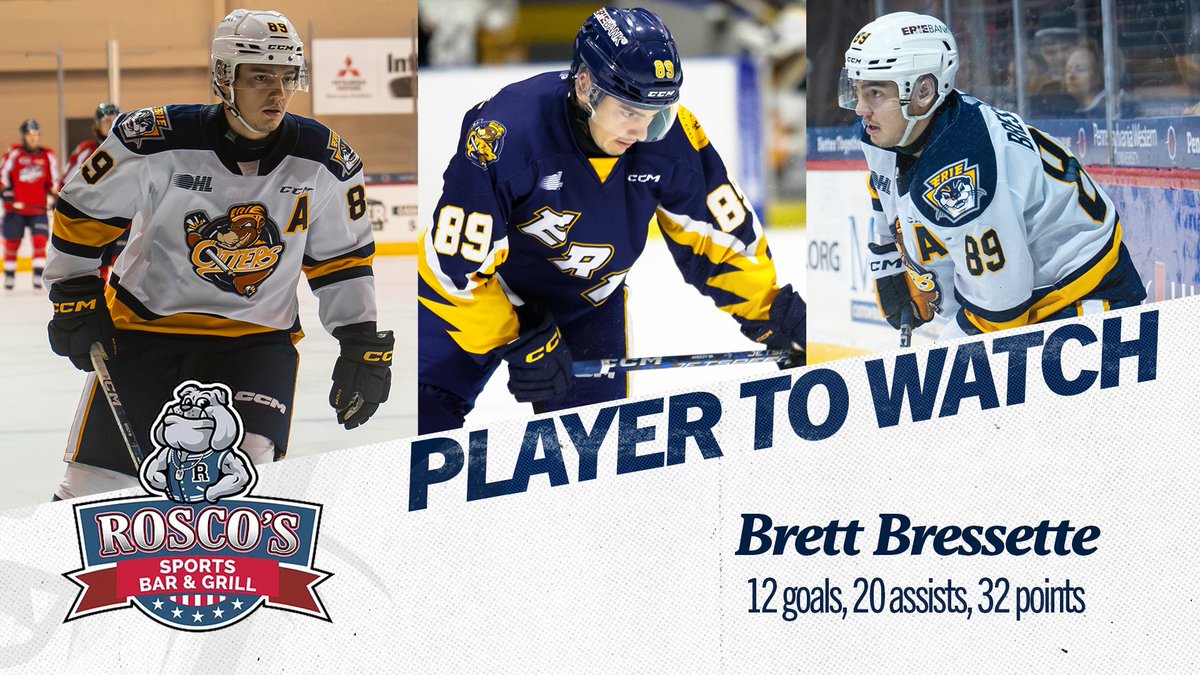 ErieOtters's tweet photo. Brett Bressette is this morning's Rosco's Sports Bar &amp; Grill Player to Watch! https://t.co/B4uSJDJdkT