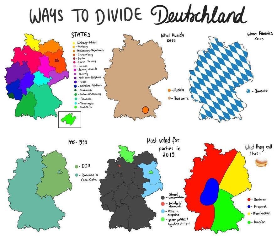 simongerman600's tweet photo. As a German I find these maps very funny. As a Bavarian even more so… Source: https://t.co/sel7Q0DNdl https://t.co/Q1fWct5YL1